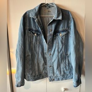 Topshop Moto Oversized Denim Jacket US10 Tall